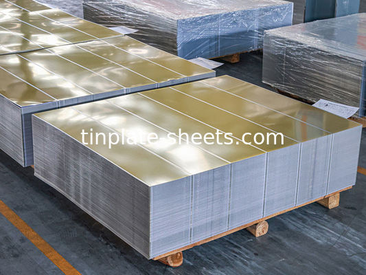 Placca di stagno laccata riciclabile spessore 0,15 mm-0,49 mm per lattine alimentari