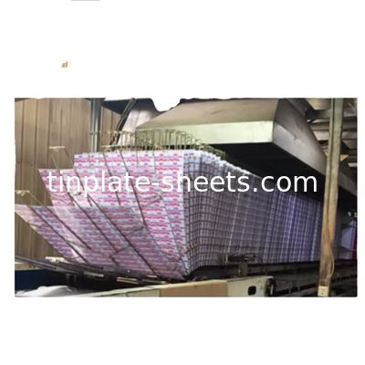 ASTM624 Standard 4 Color Printed Can Tinplate spessore T2.5-T5