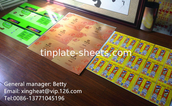 T4 Carta di latta con 6 colori Stampa in 4 colori Stampa in latta Stampa in latta in oro bianco