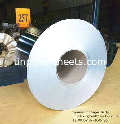 Coil di latta per l'industria dell'imballaggio con MOQ di 25 tonnellate e temperatura T2 T2.5 T3 T4 e T5