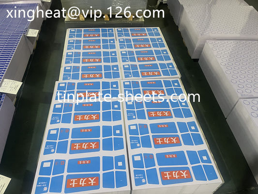 Fogli di latta stampata personalizzabili per varie applicazioni T2-T5 Temperature