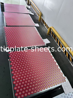 JIS G3303 e EN10202 ASTM624 Fogli di latta standard per lattine chimiche e lattine alimentari di varie dimensioni