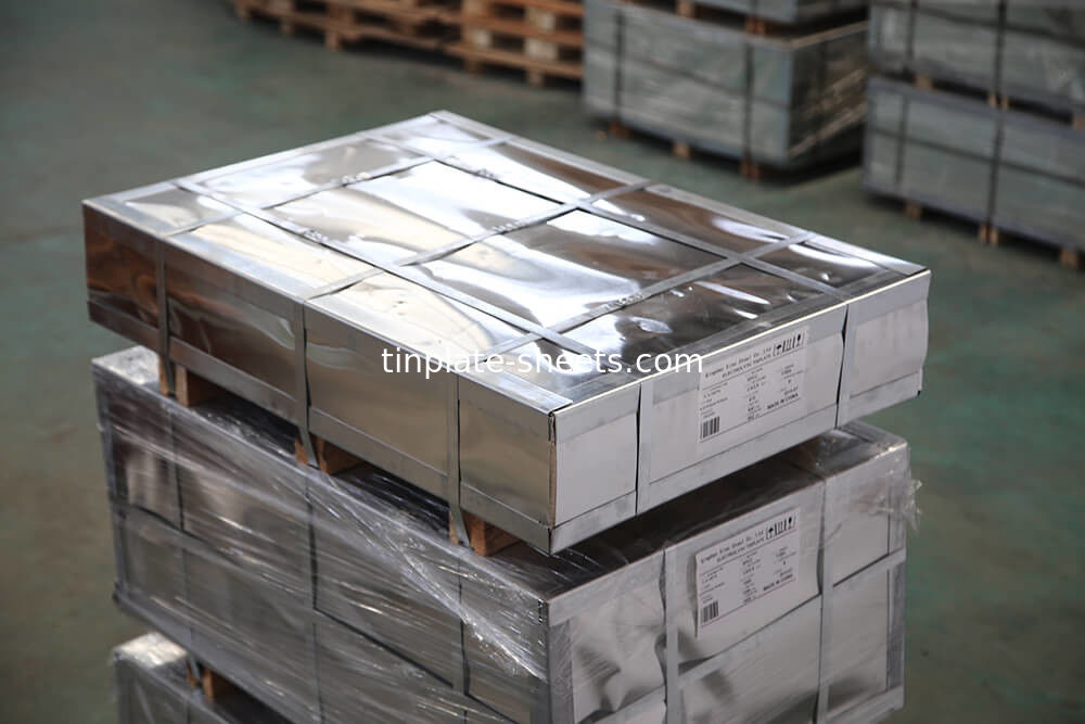 Fogli di latta per lattine chimiche e lattine alimentari con peso da 1,5-1,85 MT per imballaggio e JIS G3303 EN10202 Standard ASTM624