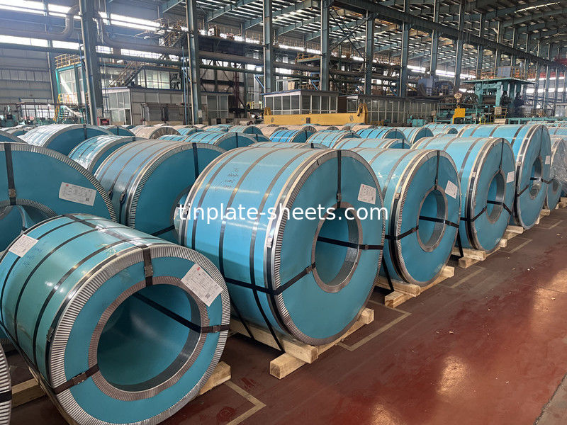 Fogli di latta per lattine di prodotti chimici e alimentari T2-T5 Temperature BA Annellazione Diverse opzioni di rivestimento di latta JIS G3303 MOQ standard 25MT