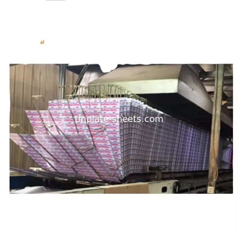 ASTM624 Standard 4 Color Printed Can Tinplate spessore T2.5-T5
