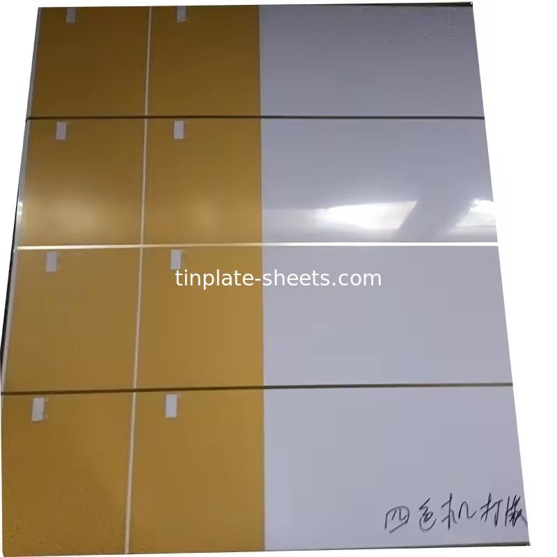 T4 Carta di latta con 6 colori stampati 4 colori stampati Stampa di latta Stampa di latta Bianco oro Stampa T3