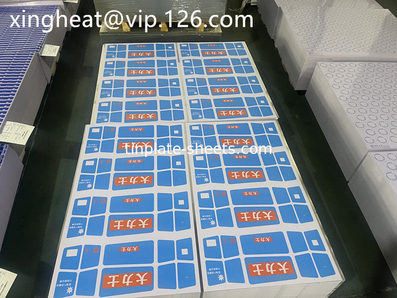 Carta di latta stampata personalizzabile con finitura brillante / pietra / argento / matt 600-986 mm Larghezza 1,5-1,85 MT Peso per pacchetto