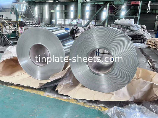 Fogli di latta elettrolitica MR e SPCC Materiale 0,13-0,48 mm Spessore 600 mm-986 mm Larghezza 600 mm-1160 mm Lunghezza di taglio T2-T5 Temperature